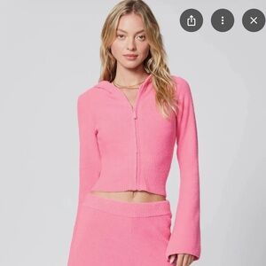 Pink Zip-Up Hoodie by Florence by Mills sz Md NWT